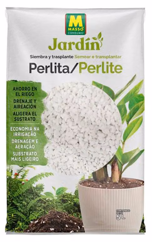 Perlite 5 l Massó - Ammendante leggero per terreno - Massó