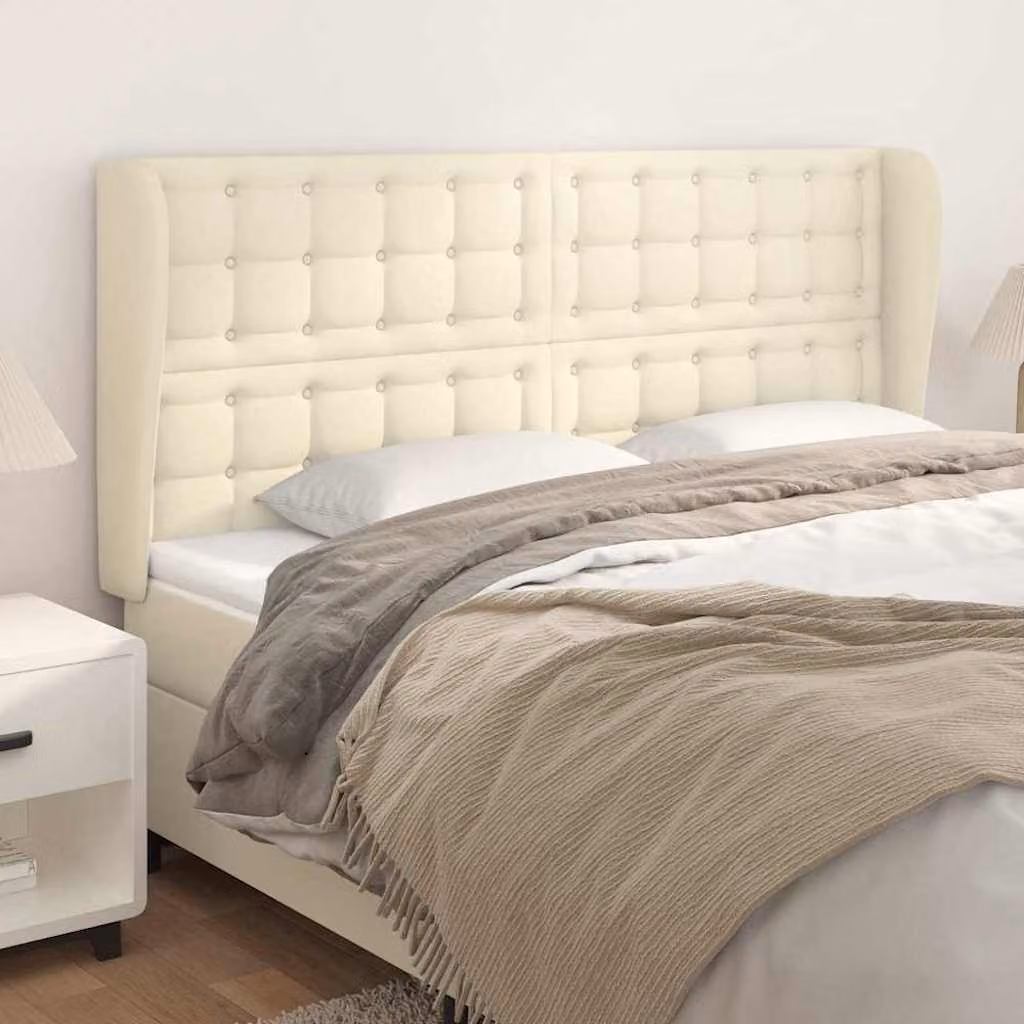 Testiera ad Orecchio vidaXL in Similpelle Beige L: 203 cm, P: 23 cm, H: 118/128 cm – 1