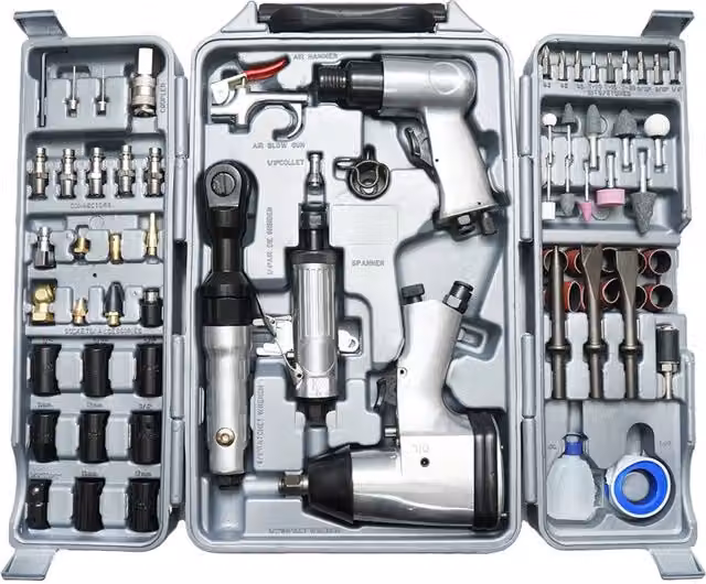 Set di 71 utensili pneumatici Breckner Germany colore argento
