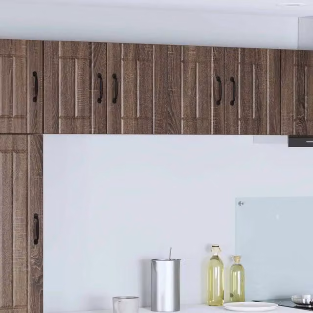 Set di 2 mobili pensili da cucina e soggiorno vidaXL in legno rovere marrone con ante a battente, L 60 cm, P 31 cm, H 40 cm