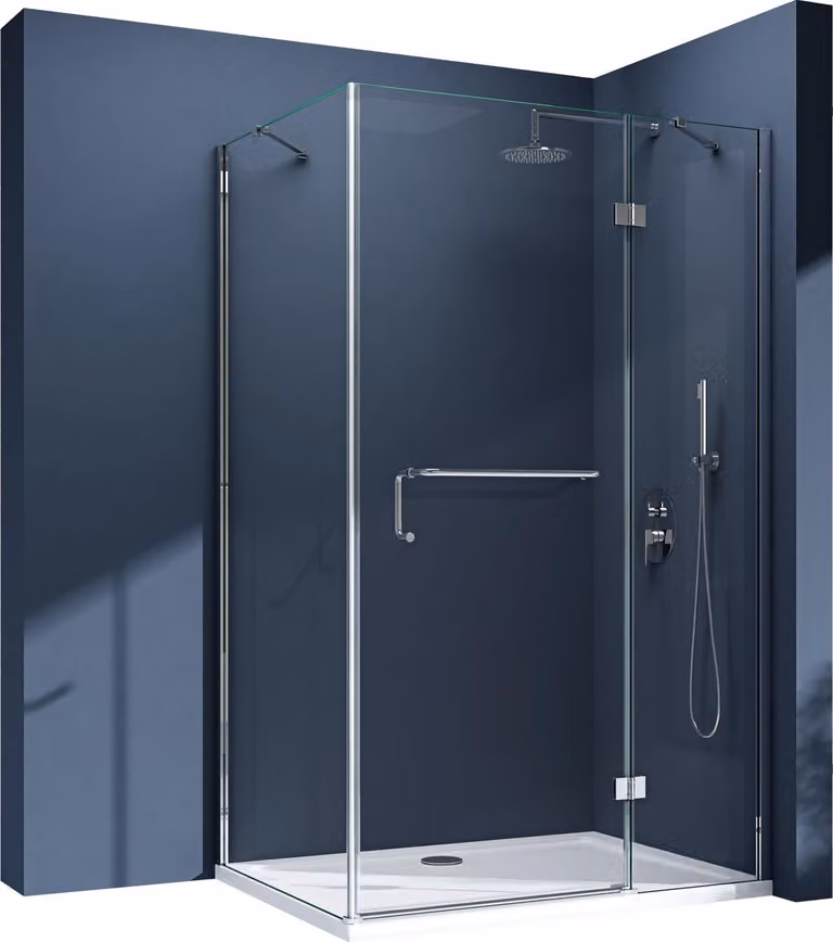 doporro Box Doccia 100x120x190cm, Cabina Bagno Vetro di Sicurezza ESG Vetro Trasparente Incluso Rivestimento Facile da Pulire Ravenna04k
