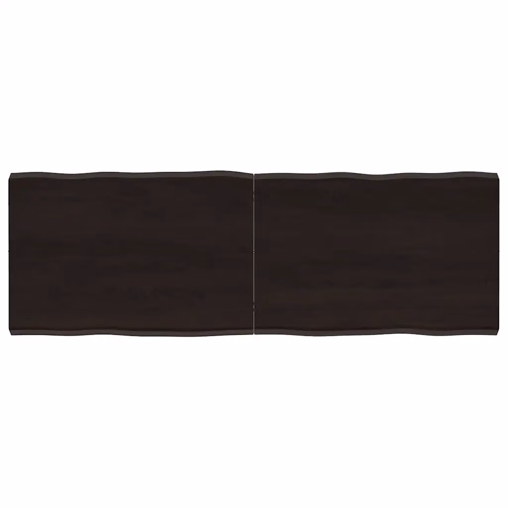 vidaXL Piano Tavolo Marrone Scuro 120x40x(2-4)cm Rovere Non Trattato