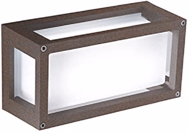 Lampada da Parete e Soffitto LED Zafferano Marrone con Luce Calda 3000K, Design Moderno in Alluminio e Vetro, Grado di Protezione IP54 per Uso Indoor e Outdoor