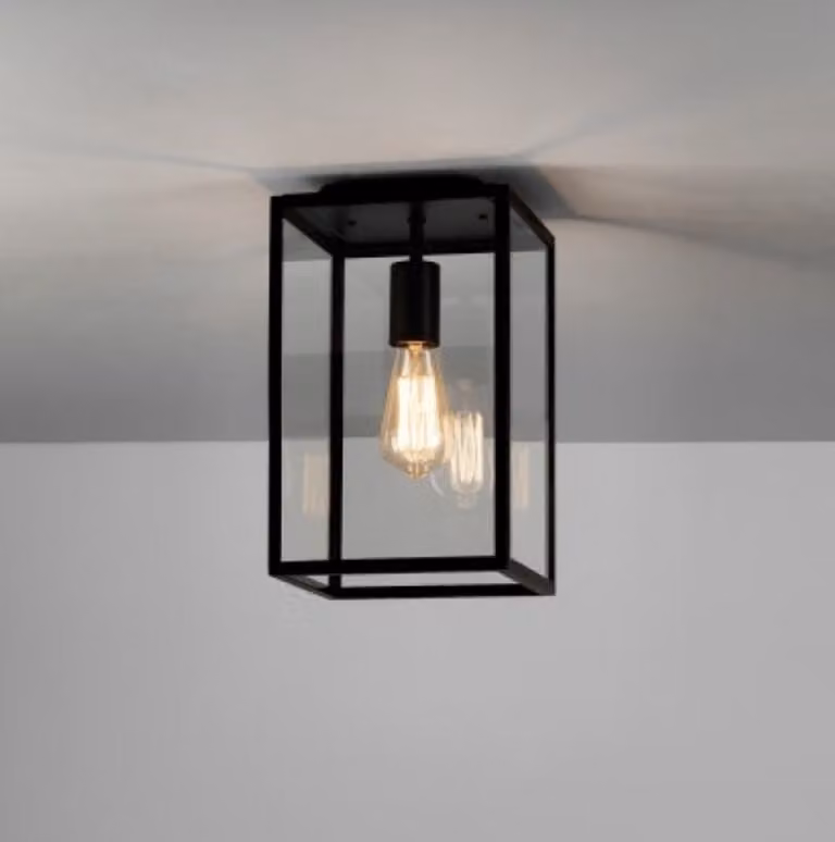 Astro Homefield Ceiling - Plafoniera a filo per esterni a 1 luce, nero strutturato, E27