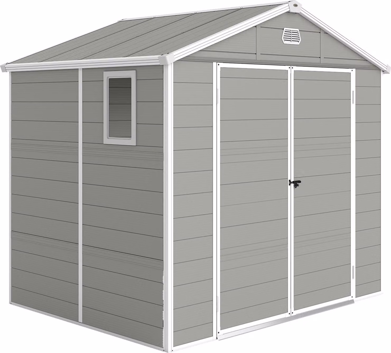 Capannone Outsunny 4,1m², capanno per attrezzi con tetto inclinato, 240 x 190 x 228 cm