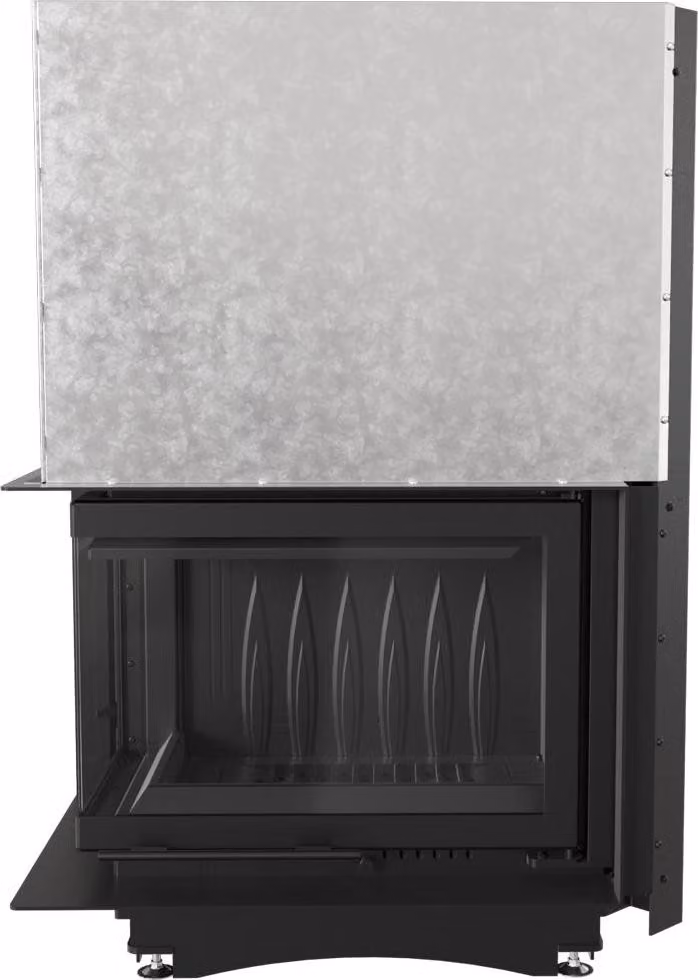 Inserto per caminetto in ghisa KRATKI MAJA sinistro 8 kW Ø 200 con porta scorrevole