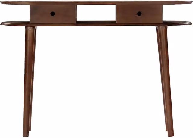 Consolle vidaXL in legno massello di acacia marrone stile mid-century L/P/H: 110 x 35 x 76 cm