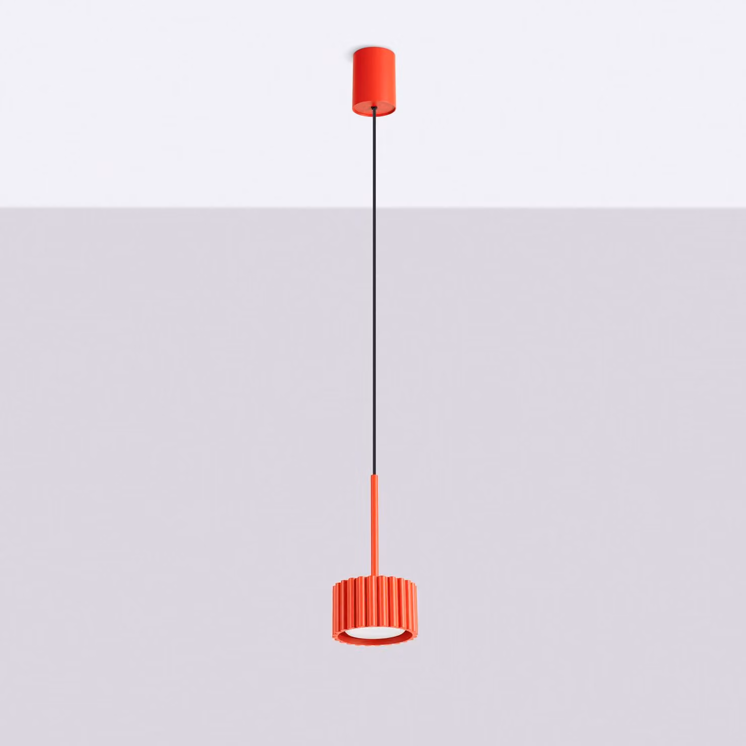 Lampada a sospensione AURA 1 rossa Gx53 1xGx53 10W in alluminio 125x10x10 cm Sollux Lighting