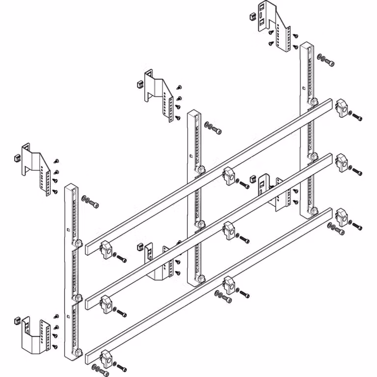 Modulo barra collettrice ABN profondo 4FB/5RE 185 mm con CU 30x10 mm, a 3 poli, EBM 150 mm MTSC45963
