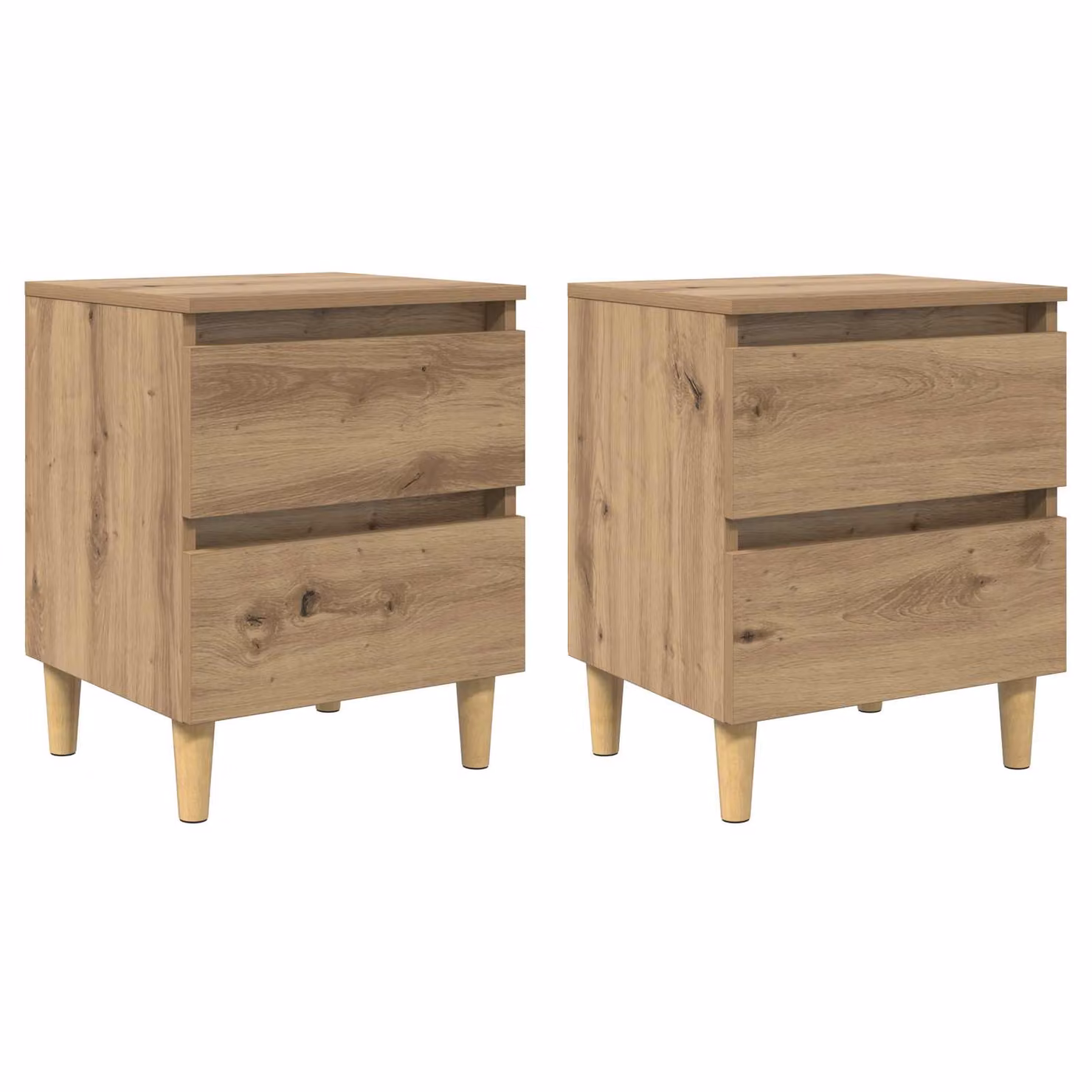 Set di 2 comodini vidaXL in stile industriale color marrone, L 40 cm x P 35 cm x H 50 cm