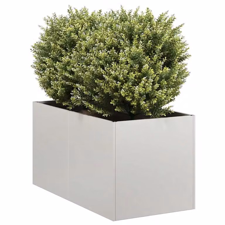 Fioriera vidaXL in acciaio inox color argento L/P/H: 80 x 40 x 40 cm
