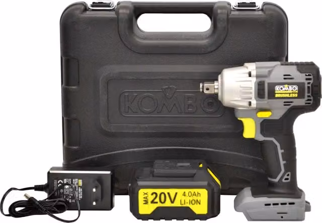 Kit Avvitatore a Impulsi Automotive Brushless 1/2 Kombo Nero con Batteria Ricaricabile – 1