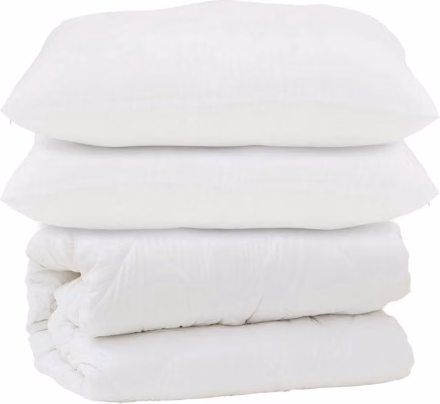 Set Piumone e Cuscini 3 Pezzi in Microfibra Bianco Extra Warm Anallergico