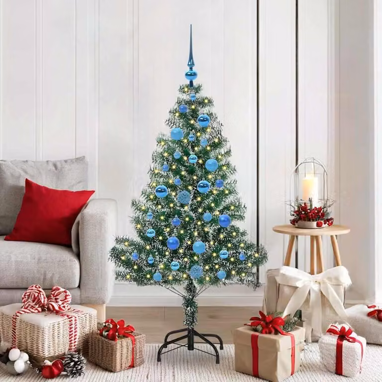 Maison Exclusive - Albero di Natale artificiale, ricoperto di neve, con luci LED, altezza 150 cm