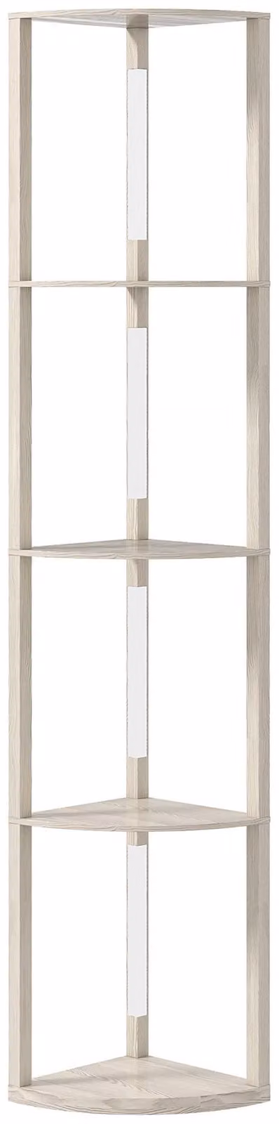 Lampada da terra a LED con 4 ripiani | Colore: Marrone | Dimensioni: 41x30x164 cm