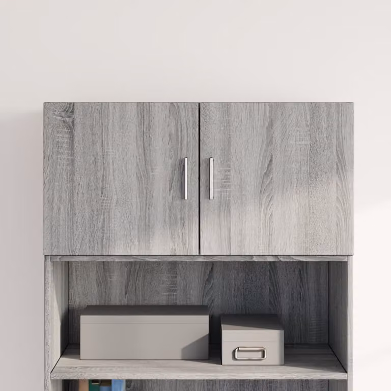 Mobile a parete vidaXL in legno multistrato e MDF, Grigio Sonoma, L 80 cm x P 42,5 cm x H 40 cm
