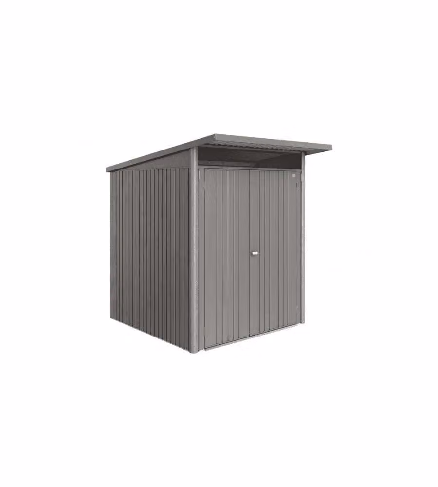 Casetta da giardino Biohort AvantGarde A1 ECO grigia con doppia porta in metallo L: 220 cm, P: 180 cm