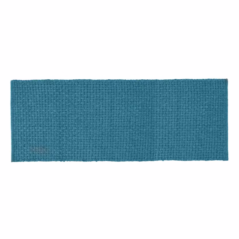 Tappeto da bagno KASANOVA in ciniglia denim blu e turchese, antiscivolo, L: 60 cm x P: 130 cm