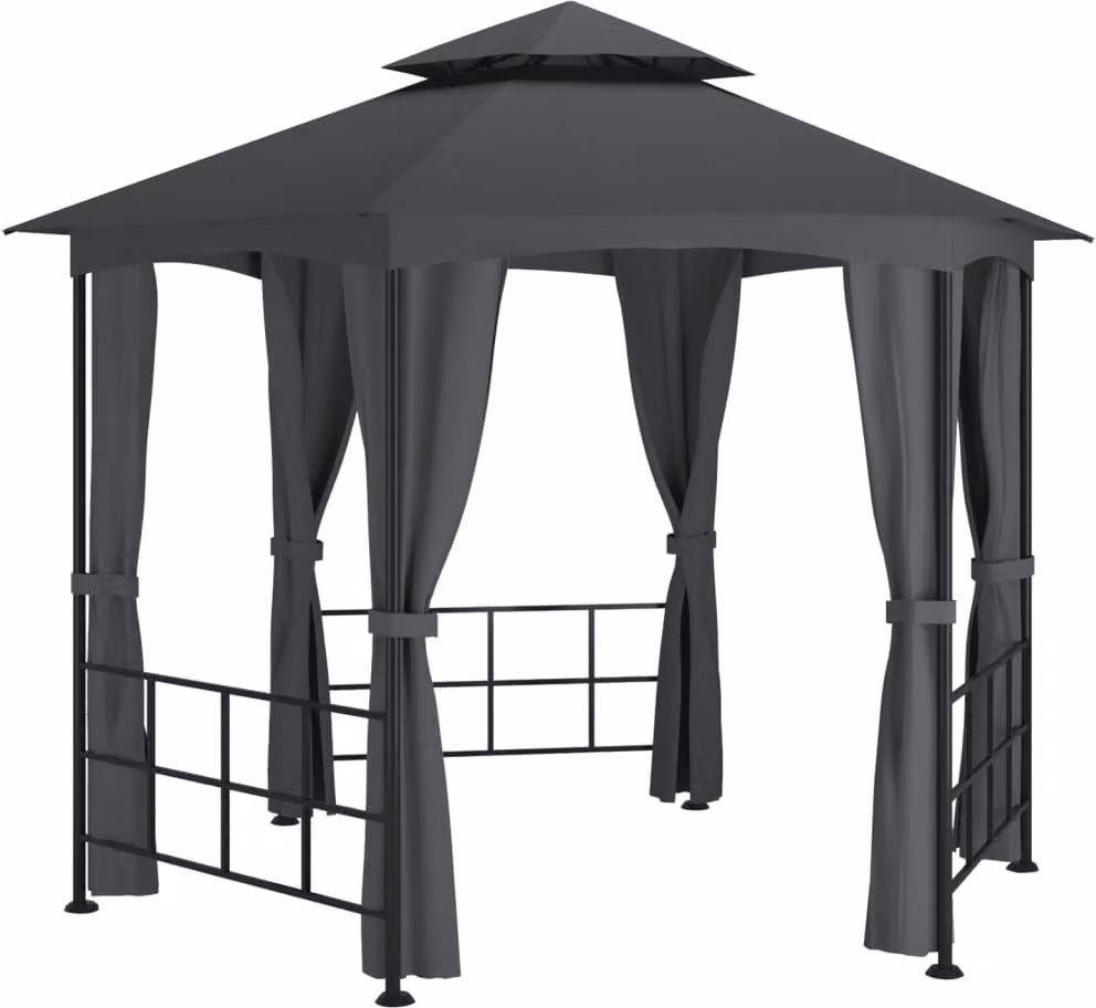 Gazebo con Pareti Laterali 3,1x2,7 m Antracite