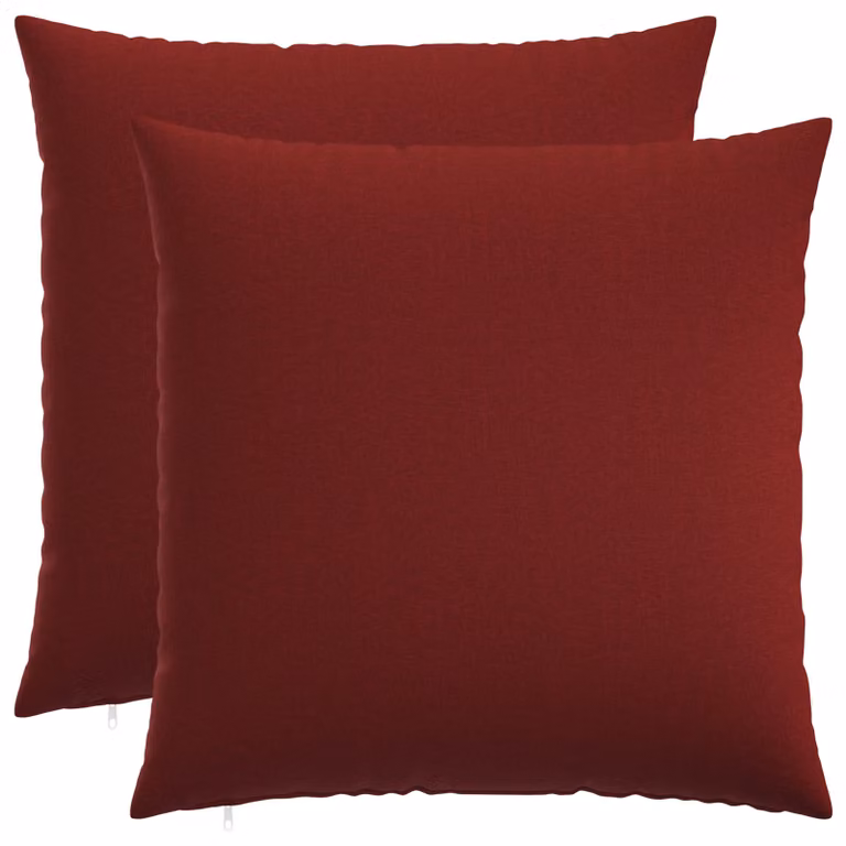 Set di 2 federe vidaXL HEERLEN rosse in poliestere, L 60 cm x P 60 cm