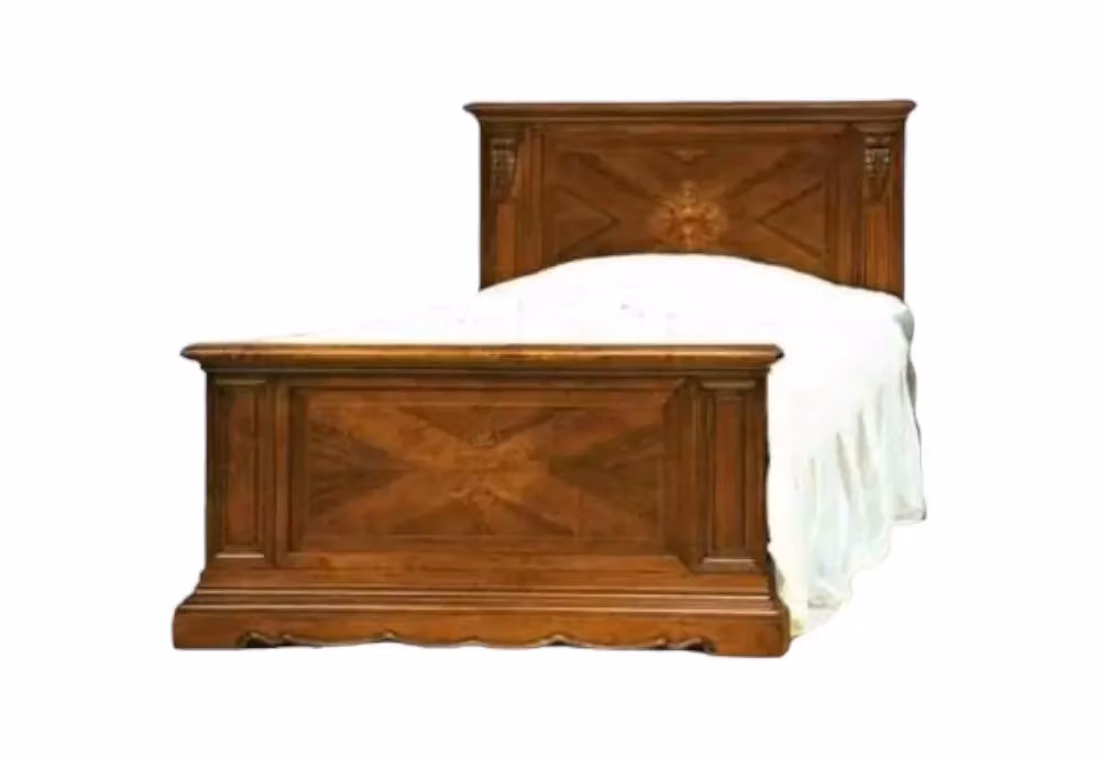 Letto Bassano Arte Povera in Legno Marrone Mobili 2G L/P/H: 140 x 217 x 117 cm – 2