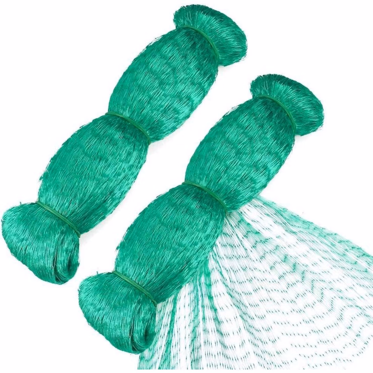 Rete anti-uccelli, rete per la protezione delle piante, maglia fitta, dimensioni 2x10 metri, confezione da 2 pezzi, colore verde