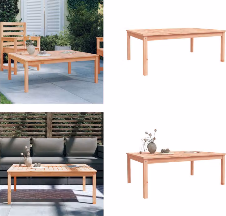 vidaXL Tavolo da giardino 121x82,5x45 cm in legno massiccio di abete Douglas - Tavolo da giardino - Tavoli da giardino - Tavolo da patio - Tavolo da esterno