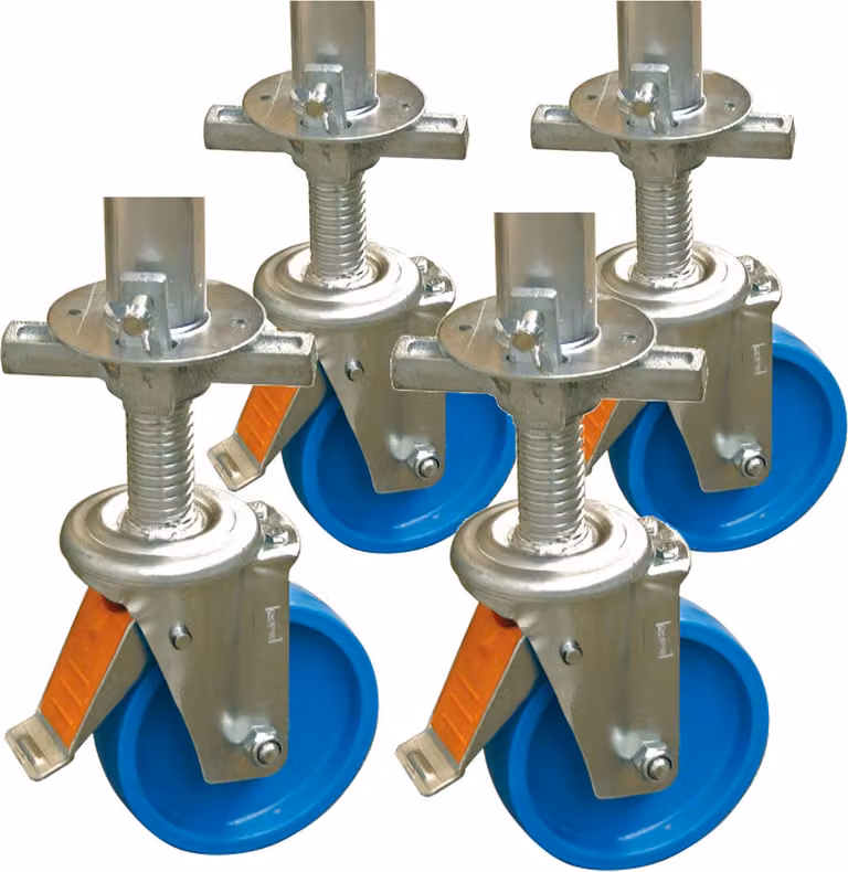 Fahrrollensatz Ø 150mm 4 Stück höhenverstellbar für KRAUSE ClimTec Protec,