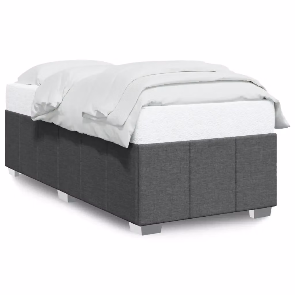 Giroletto senza materasso vidaXL in tessuto grigio con doghe in legno L 80 cm x P 200 cm – 2