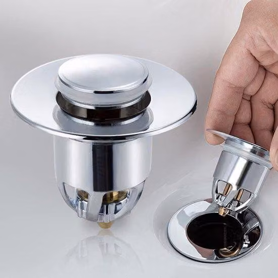 Tubo di scarico universale per vasca da bagno, bidet e lavabo, filtro di scarico a scomparsa, filtro anticalcare per lavabi e bidet, adatto a diversi usi