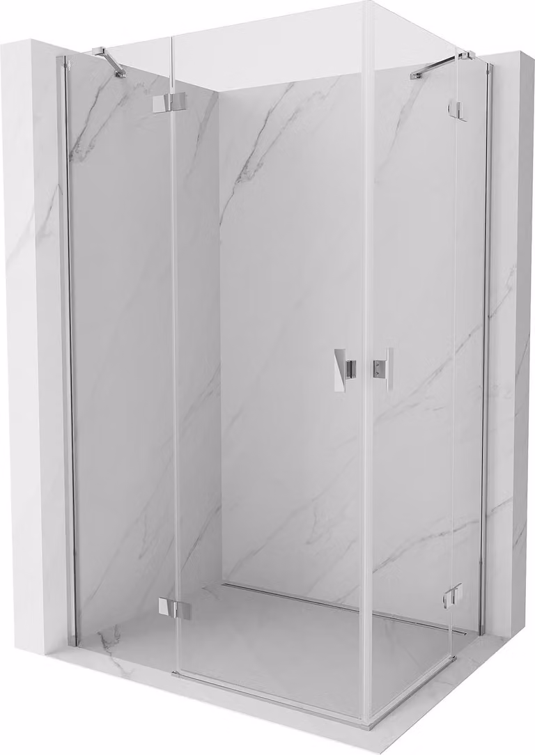 Mexen Mist-H Duo cabina doccia ad angolo sinistra 105 x 80 cm, trasparente, cromo - 8A5-105L-080P-01-00