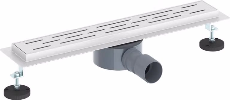 Scarico doccia con copertura in vetro e sifone a 360° 50 cm