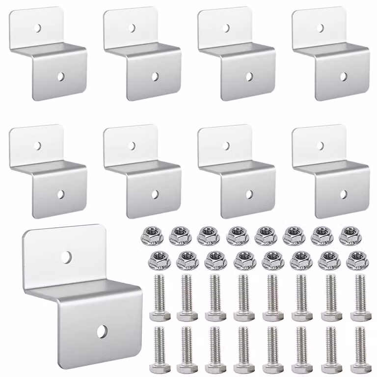 Set di 8 supporti in alluminio per pannelli solari, dimensioni 6x5x3 cm