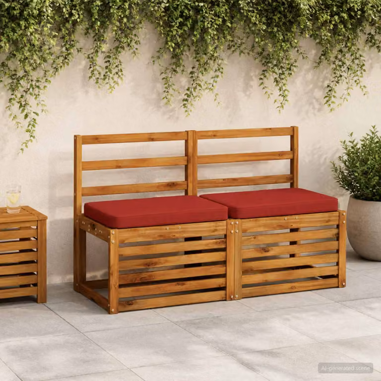 Cuscino per Panchina vidaXL VUGHT in Poliestere Rosso, con Rivestimento Rimovibile e Lavabile