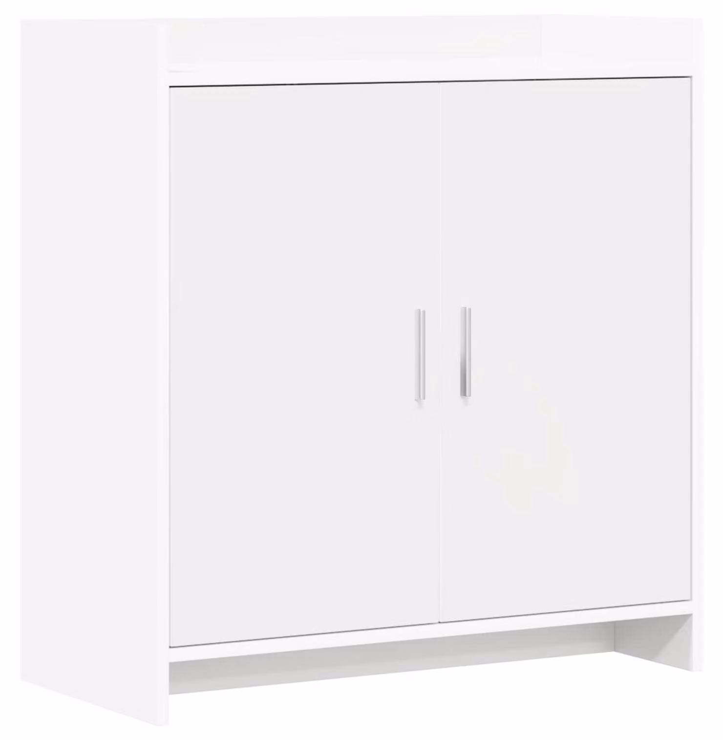 Mobiletto servitore, colore bianco, dimensioni 72 x 36 x 80 cm, realizzato in legno composito