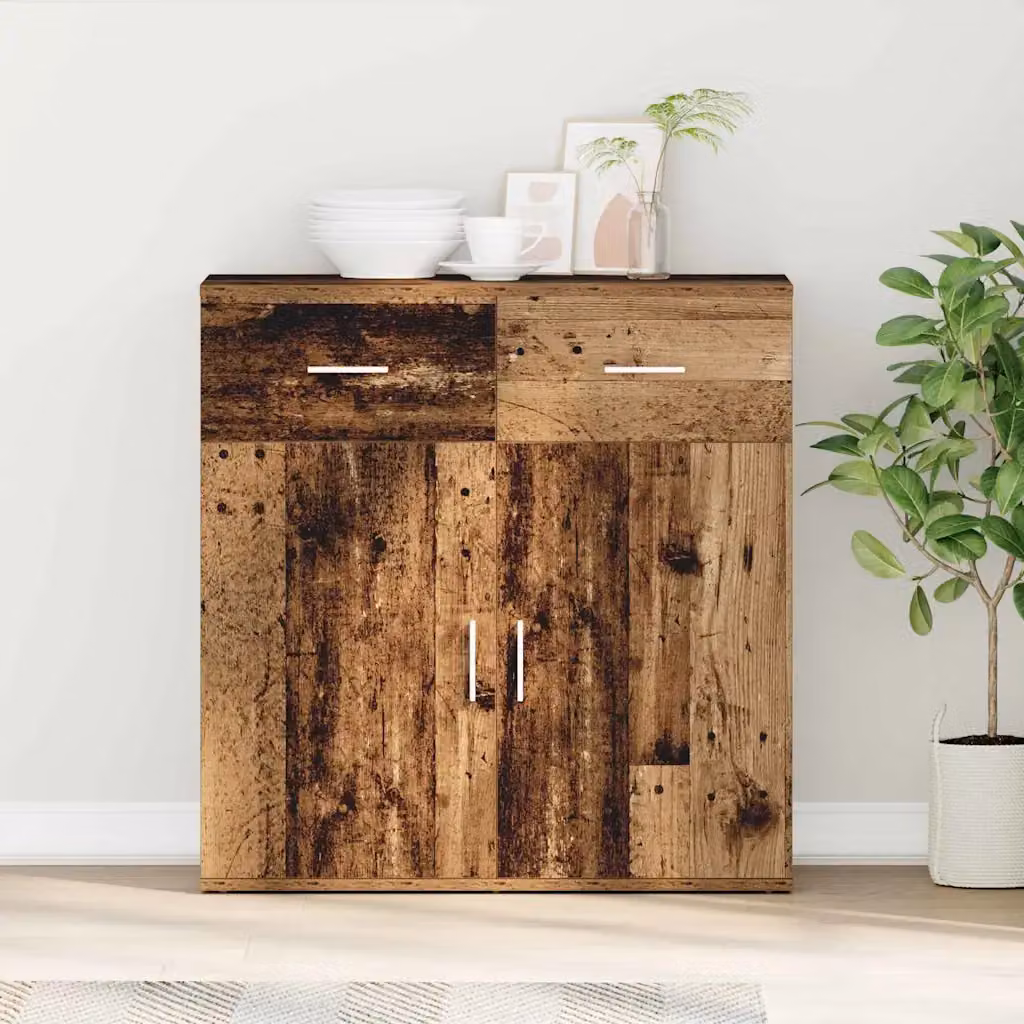 Credenza moderna vidaXL in legno ingegnerizzato marrone L: 78 cm, P: 38 cm, H: 80 cm