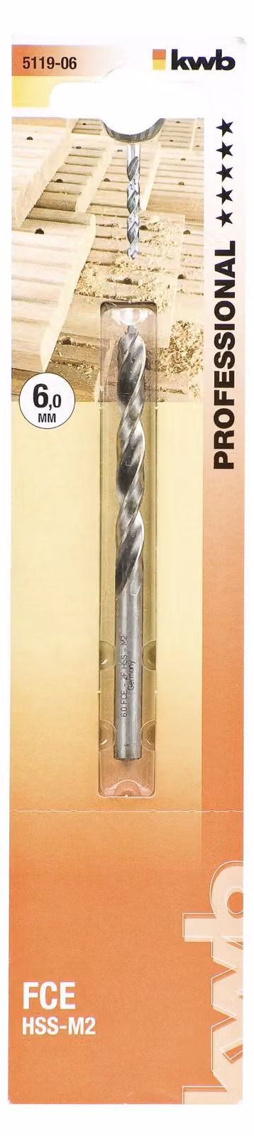 Punta per legno duro da 6 mm