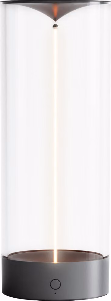 Lampada da tavolo a LED ricaricabile Esterno, grigia, 1,2 W, bianco caldo, 100 lm, plastica, dimensioni: 24,15 x 9,15 x 9,15 cm, IP20, Zuma Line