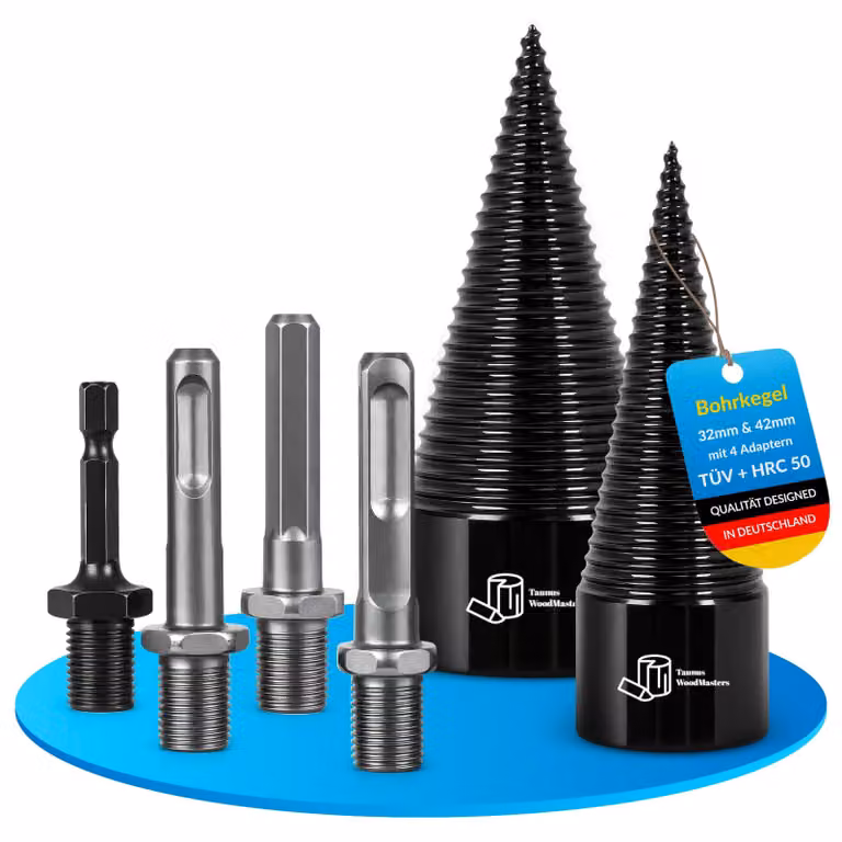 Set di punte per scanalature in legno, da 32 mm e 42 mm - Per tagliare efficientemente il legno con la trapano