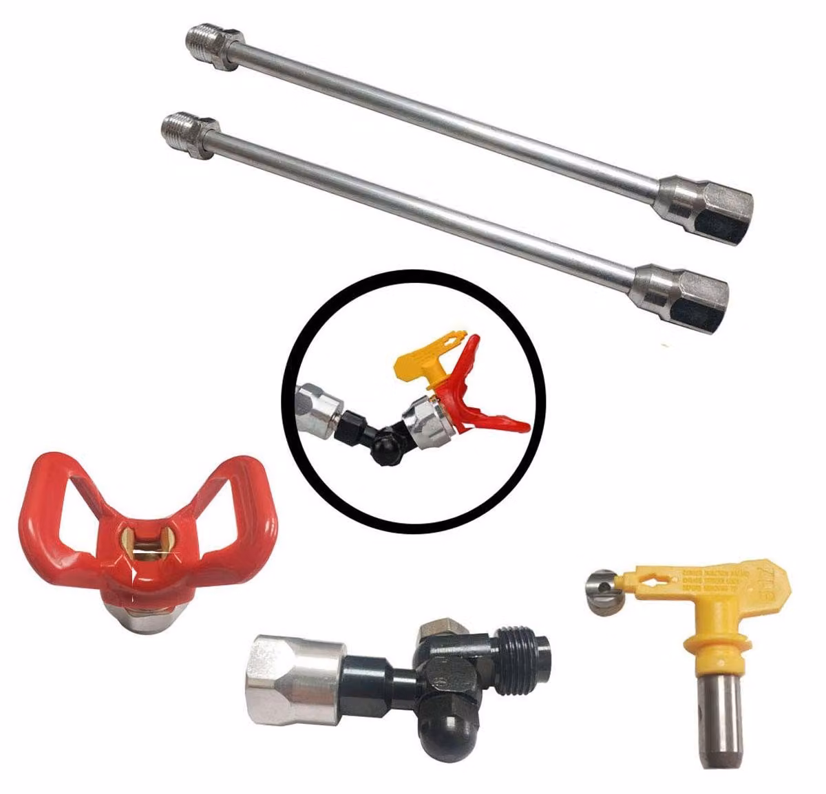 Prolunga da 2 x 30 cm per pistola a spruzzo airless, universale e pratica
