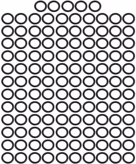 O-ring in gomma, diametro esterno 8 mm, diametro interno 5,6 mm, larghezza 1,2 mm, impermeabili