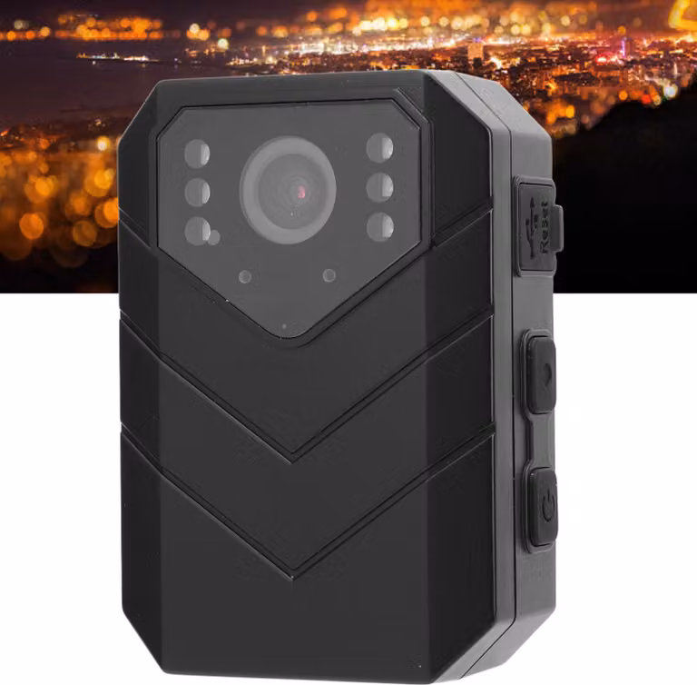 Videocamera body-worn con clip sul retro, 4K HD, visione notturna con giroscopio a 6 assi, impermeabile, videoregistratore tascabile portatile per forze di sicurezza e forze dell'