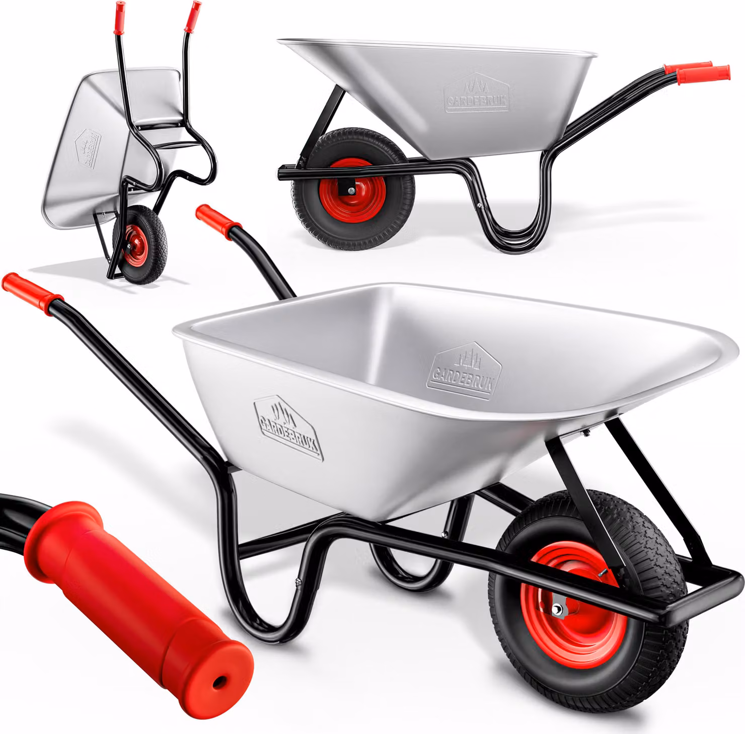 GARDEBRUK Carriola da Giardino 100L 250kg