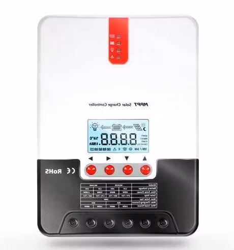 Regolatore di carica solare MPPT - Regolatore di carica ad alta frequenza - Ottimizzazione della potenza di picco con tracciamento MPPT - 30 A - Nero