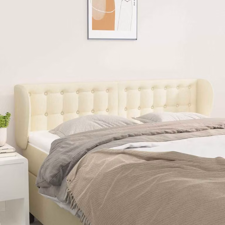 Testiera ad orecchio vidaXL in similpelle beige L: 147 cm, P: 23 cm, H: 78-88 cm