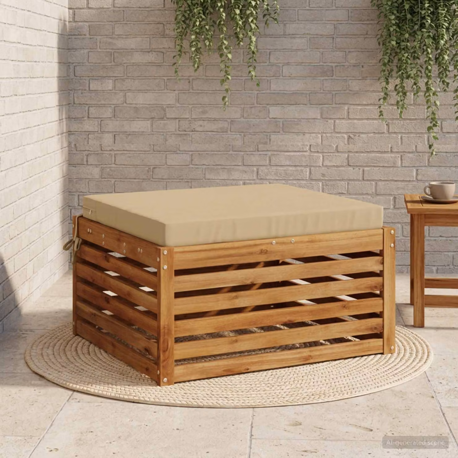 Cuscino per sedia vidaXL SOEST in poliestere beige con rivestimento rimovibile e resistente ai raggi UV