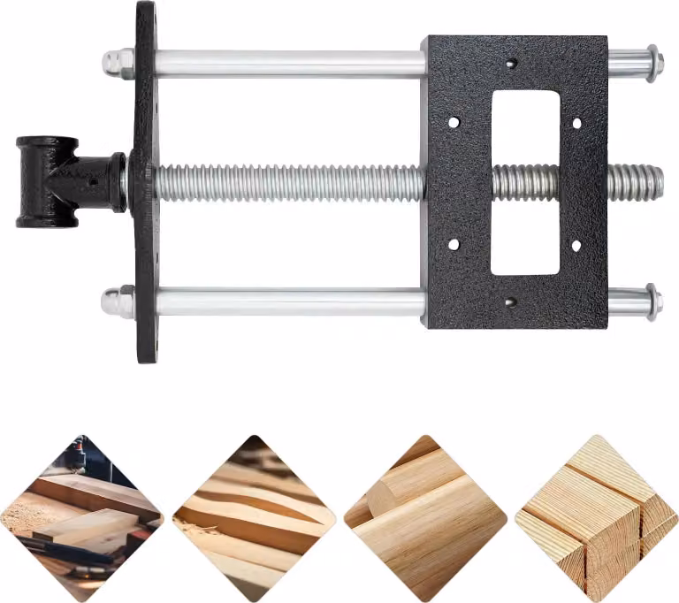 Pinza frontale per banco da lavoro - Morsa per legno - 22 cm - Per piallare, intagliare, levigare