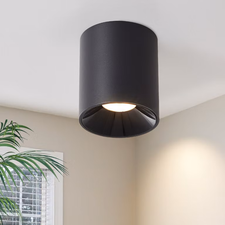 ZMH LED plafoniera 1ER plafoniera 7W spot a soffitto bianco caldo plafoniera nera plafoniera rotonda plafoniera piccola per cucina soggiorno sala da pranzo