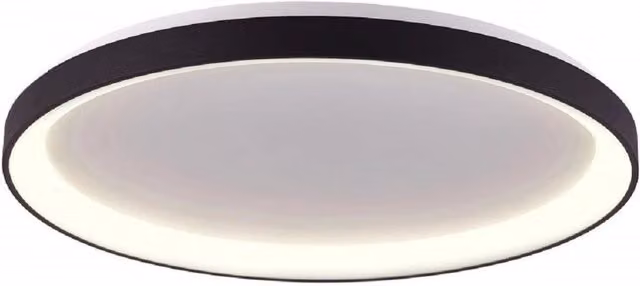 Trade Shop TRAESIO Plafoniera Moderna Tonda LED con Luce CCT, Diametro: 38 cm, Colore: Nero