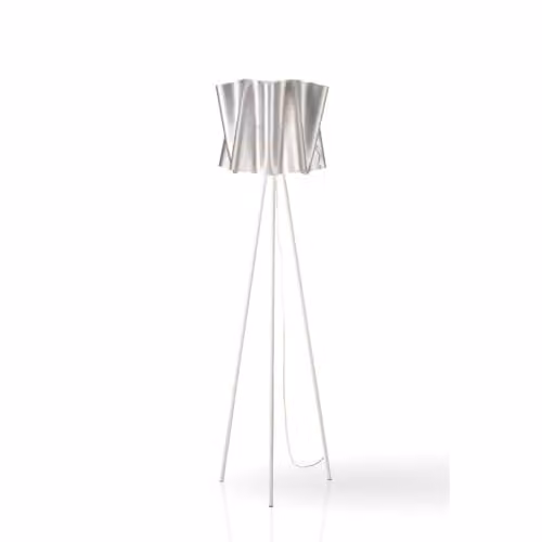 Piantana Moderna 3 Piedi Polilux ® Argento E Metallo 1 Luce E27